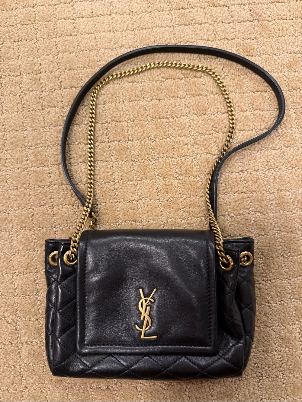 Saint Laurent Nolita Mini Quilted Leather Bag